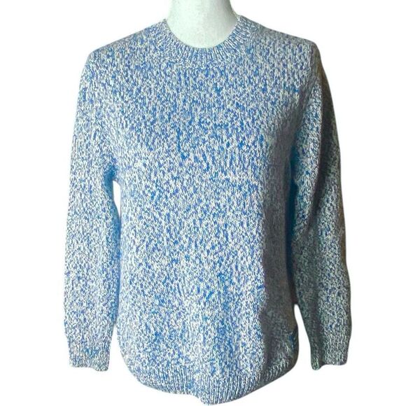 Zara Kids Blue White Speckled Knit Pullover Sweater Size 13-14 - Picture 1 of 5
